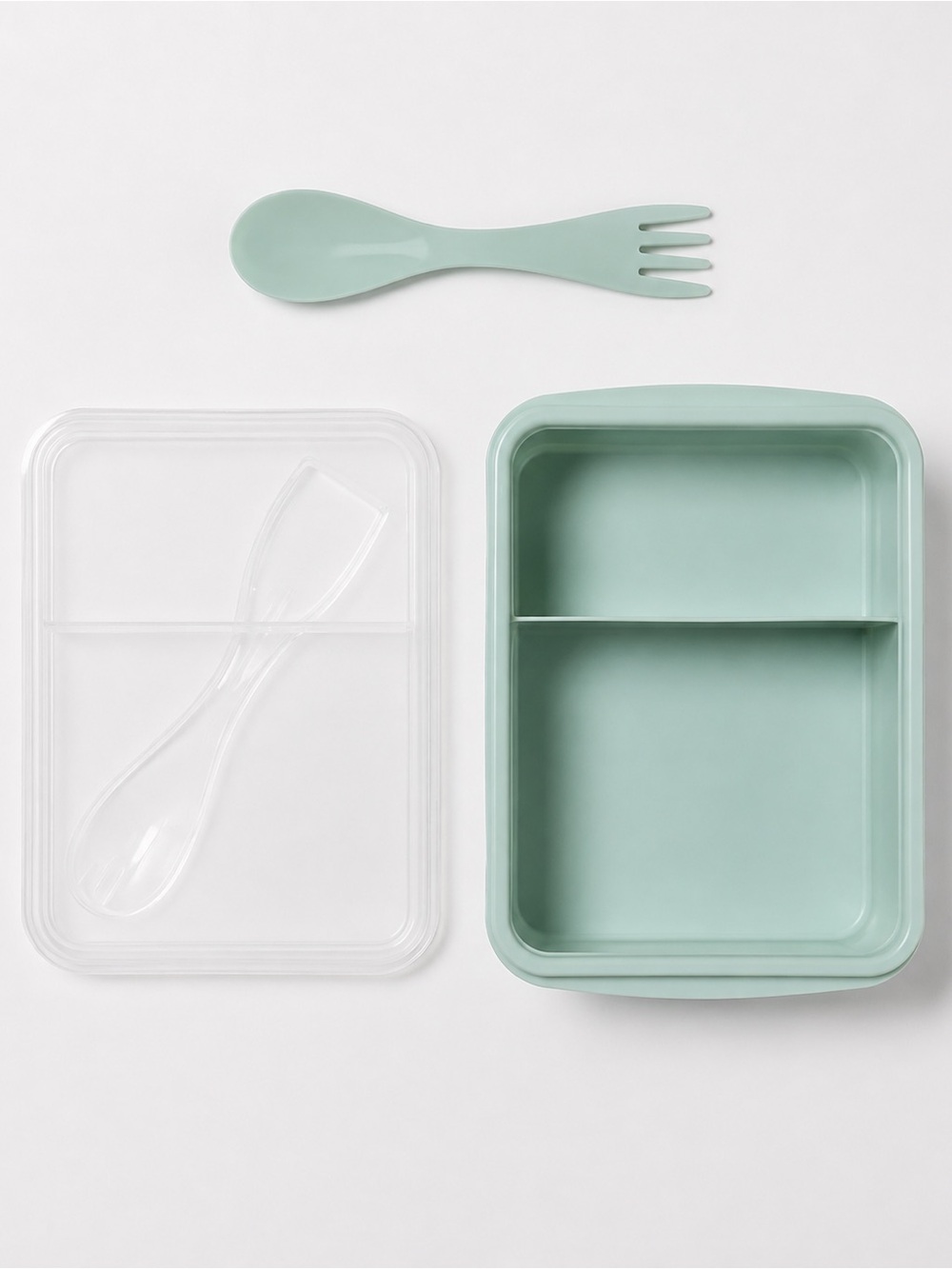 Target Room Essentials Retro Bento Box Mint Green Small Lunch 2 Section Divider